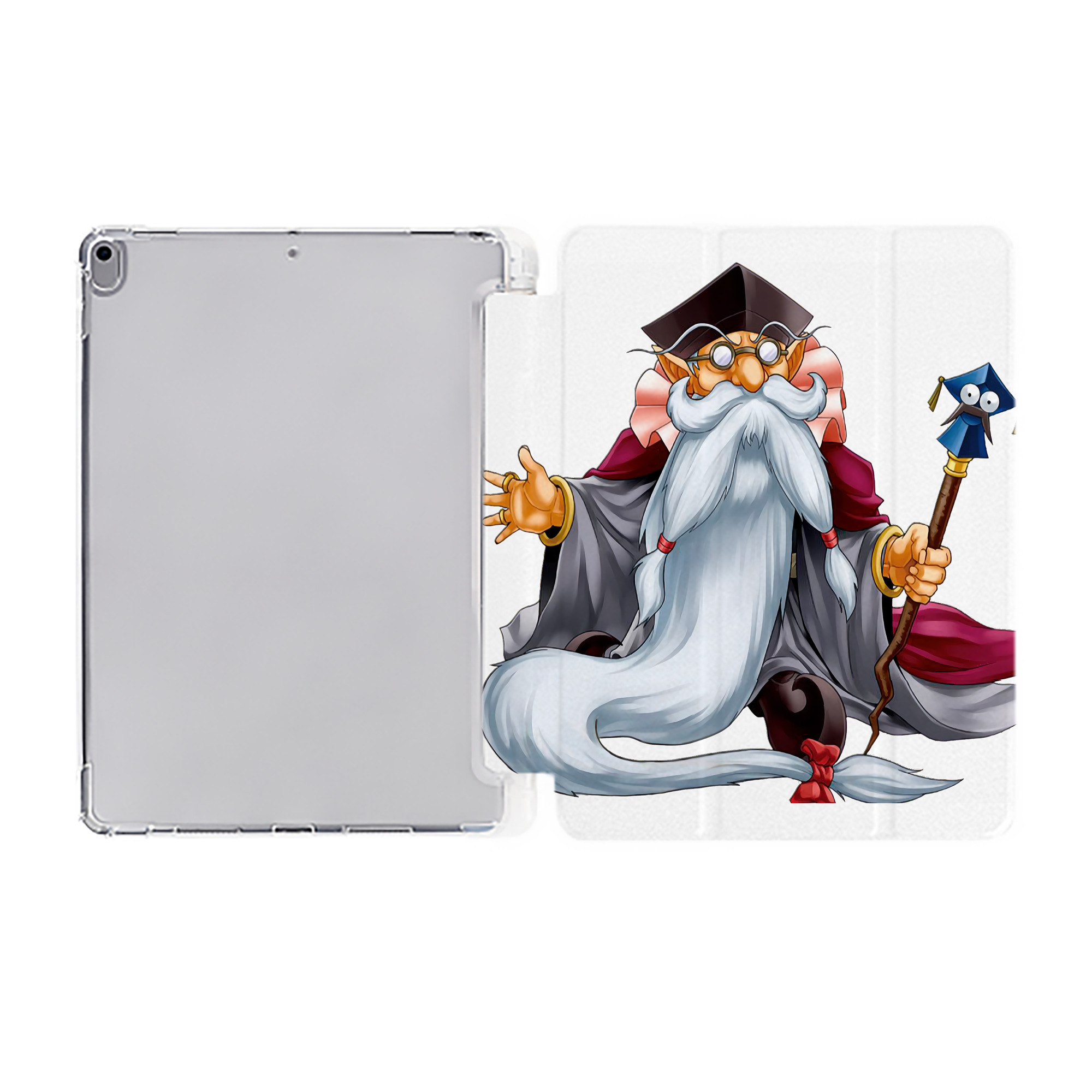（画像用） 遊☆戯☆王 Yu-Gi-Oh! IPad ケース ペン収納付き 三つ折りスタンド PUレザー×シリコン 対応機種9.5/10.5/10.9インチ